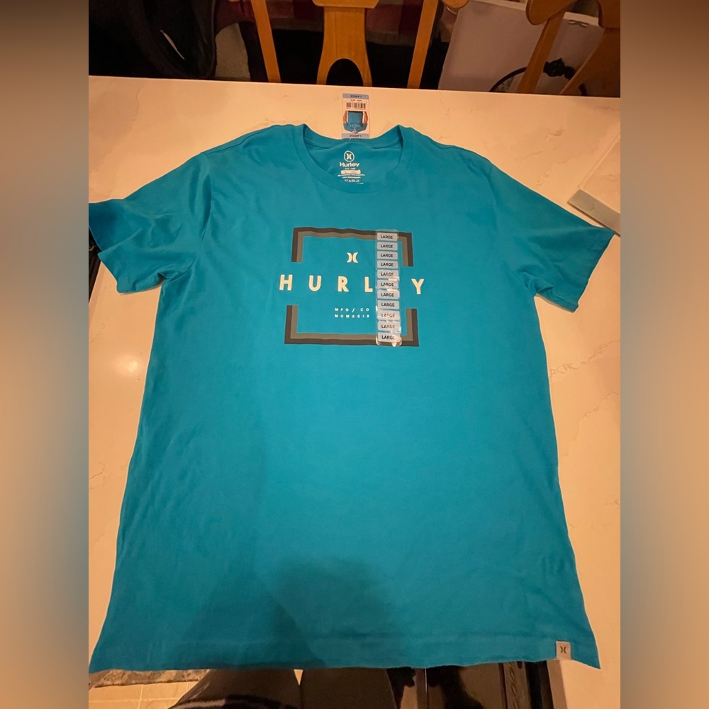 Nwt Aqua blue Hurley shirt